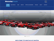 Tablet Screenshot of macaulaymazda.co.nz